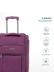 Flight Knight 55x40x20cm Ryanair Priority Soft Case Cabin Carry On Suitcase Hand Mono Canvas Luggage - Image 3 of 7