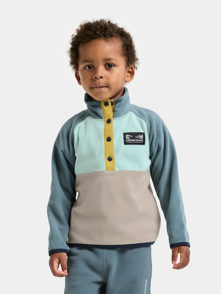 Didriksons Ocean Blue Monte Half Button Fleece - Image 1 of 5