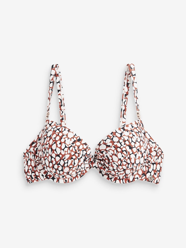 Ecru White Padded Underwired Top Shape and Tummy Control Bikini Top - Image 5 of 5