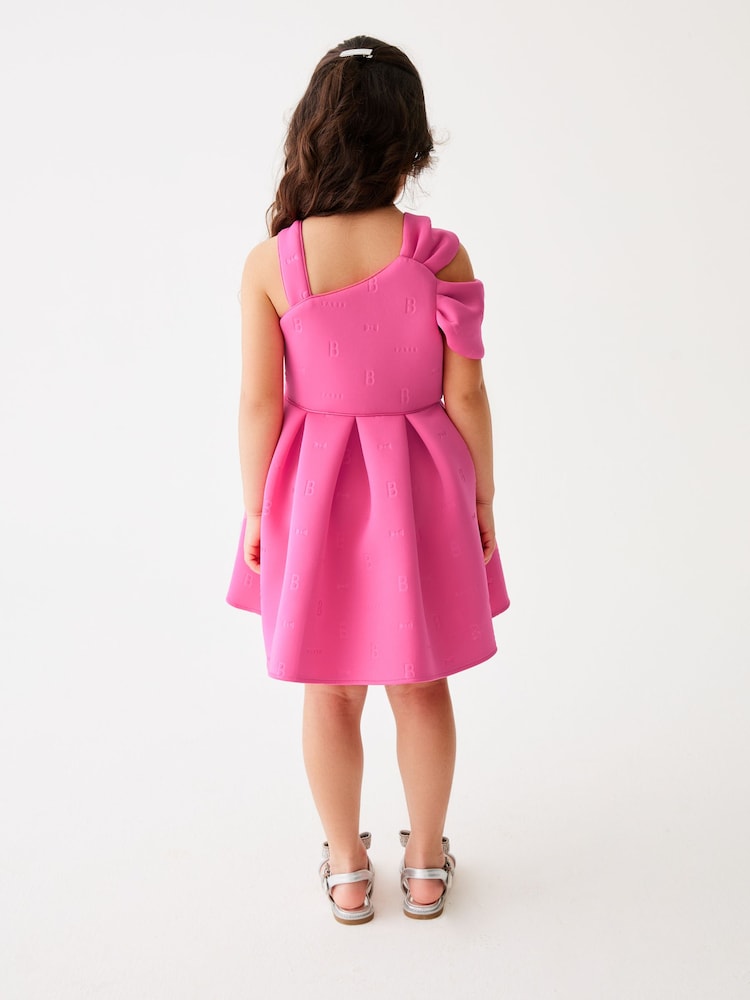 Baker by Ted Baker Bow Shoulder Embossed Scuba Dress - Image 2 of 11 Baker by Ted Baker Bow Shoulder Embossed Scuba Dress - Image 2 of 11