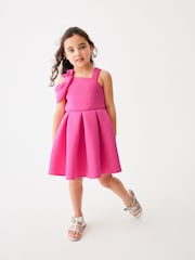 Baker by Ted Baker Bow Shoulder Embossed Scuba Dress - Image 3 of 11