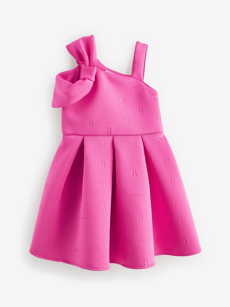 Baker by Ted Baker Bow Shoulder Embossed Scuba Dress - Image 7 of 11