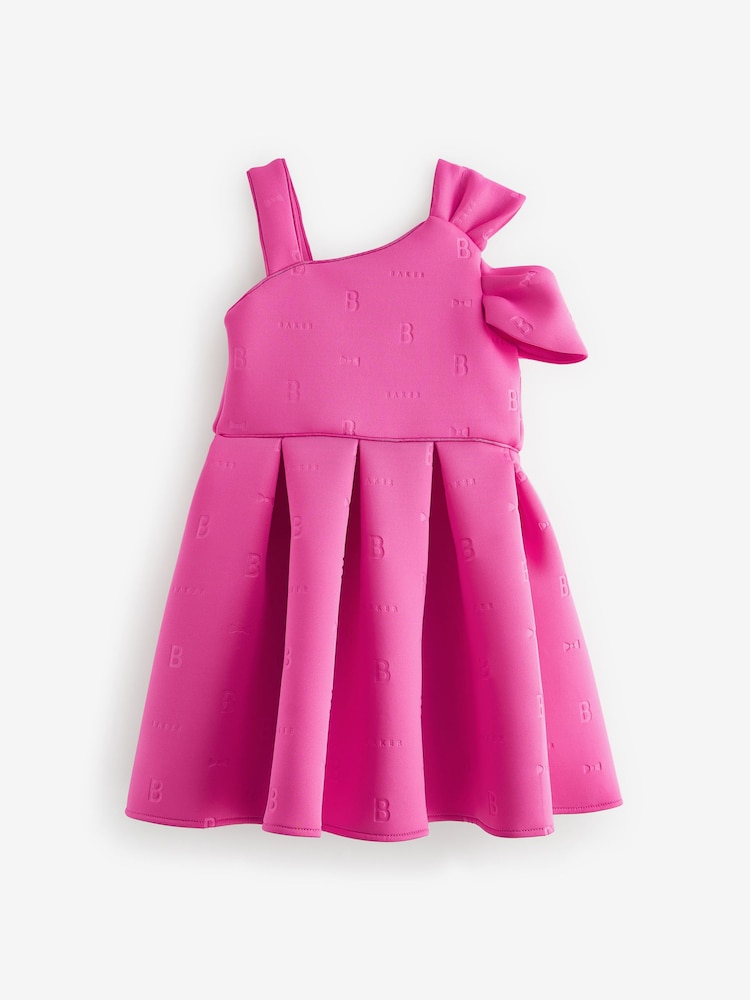 Baker by Ted Baker Bow Shoulder Embossed Scuba Dress - Image 8 of 11