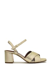 Radley London Gold Cherry Garden Pier Crossover Block Heeled Sandals - Image 1 of 3