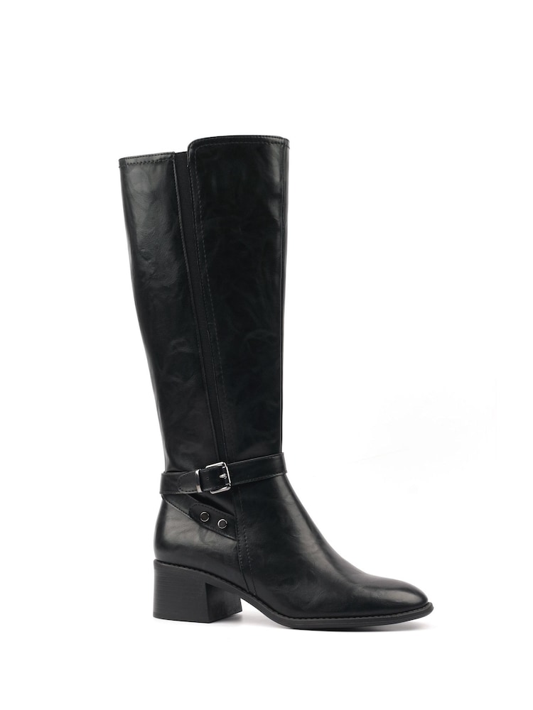 Lunar Black Sindy Long Boots - Image 2 of 2 Lunar Black Sindy Long Boots - Image 2 of 2