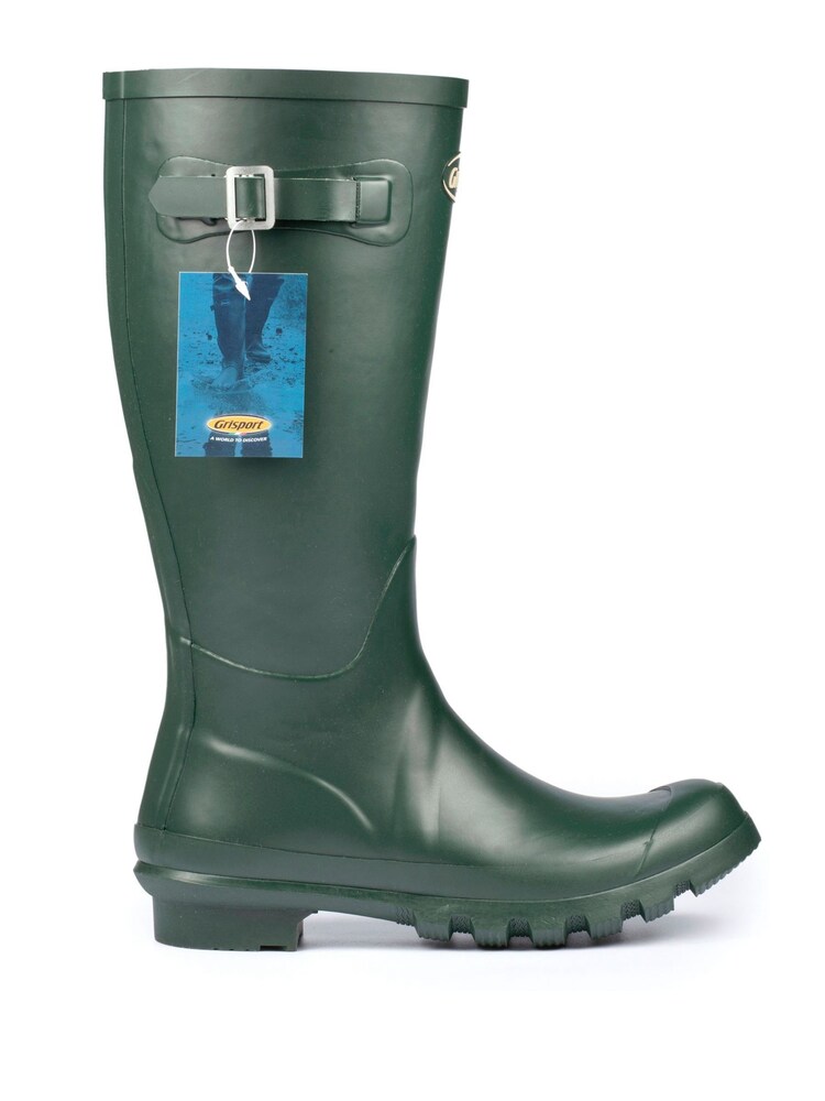 Grisport Green Adjustable Rubber Wellington Boots - Image 1 of 4 Grisport Green Adjustable Rubber Wellington Boots - Image 1 of 4