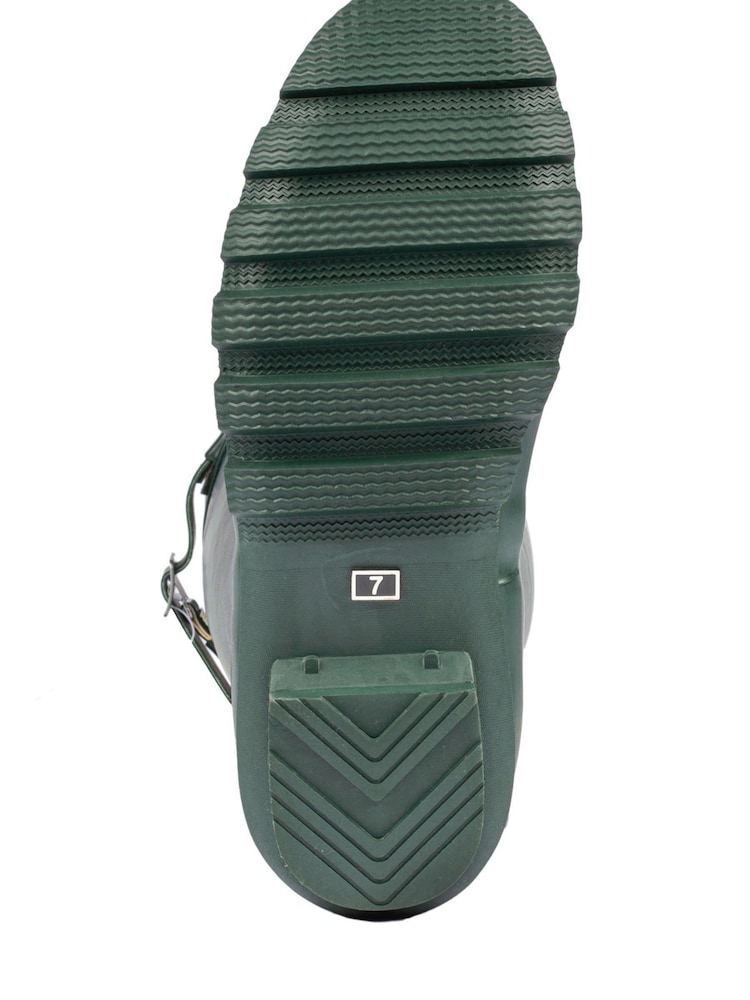 Grisport Green Adjustable Rubber Wellington Boots - Image 4 of 4