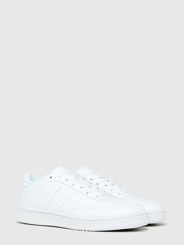 Schuh Womens White Manning Court Lace-Up Shoes - Image 2 of 4