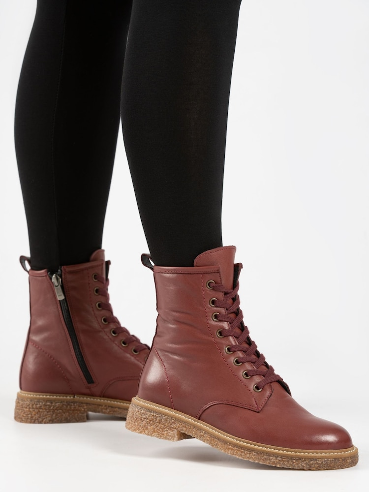 Lunar Red Venus Leather Ankle Boots - Image 2 of 3 Lunar Red Venus Leather Ankle Boots - Image 2 of 3