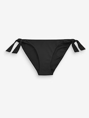 Mint Velvet Black Italian Fabric Tie Side Bikini Briefs - Image 2 of 2