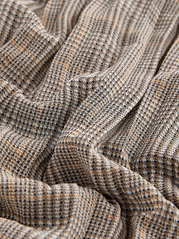 Neutral Check Midi Pleated Skirt - Image 5 of 5