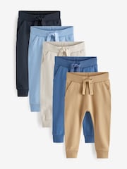 Navy/Blue/Tan Joggers 5 Pack (3mths-7yrs) - Image 1 of 8