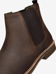 Brown Waxy Finish Leather Chelsea Boots - Image 5 of 5