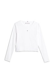 Tommy Hilfiger White Essential Kids Long Sleeve T-Shirt - Image 4 of 4