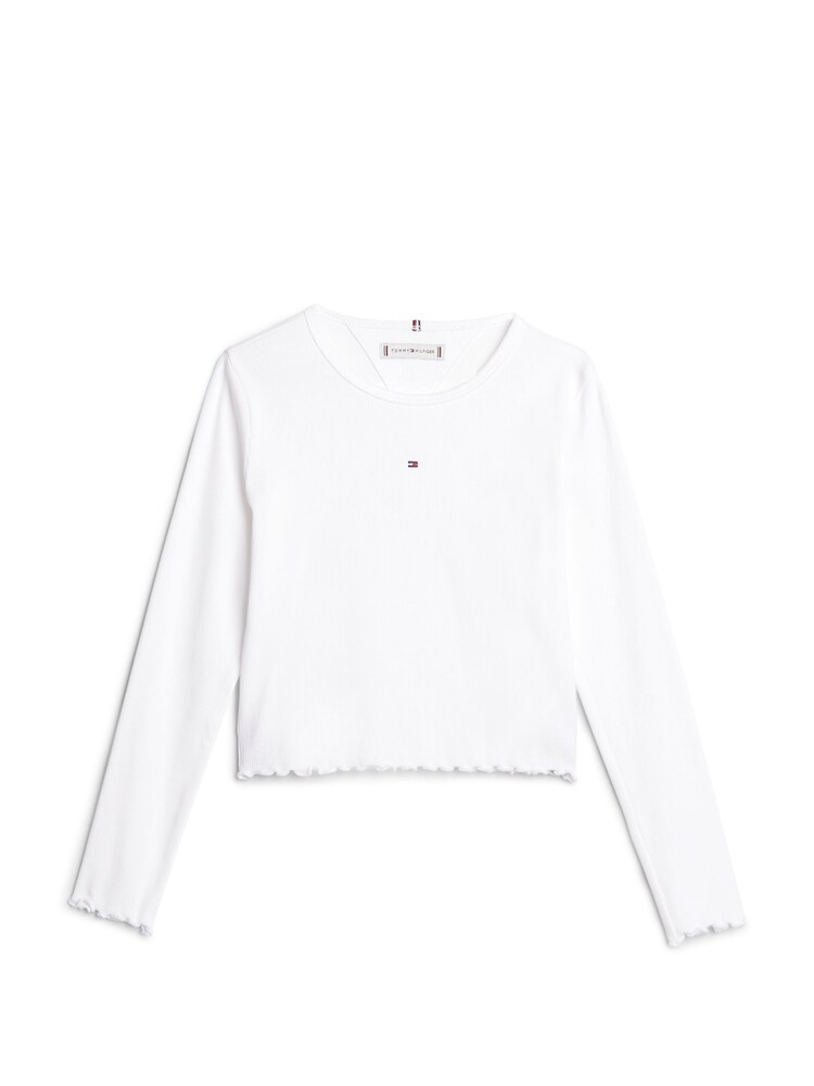 Tommy Hilfiger White Essential Kids Long Sleeve T-Shirt - Image 4 of 4