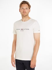 Tommy Hilfiger White Logo T-Shirt - Image 1 of 5