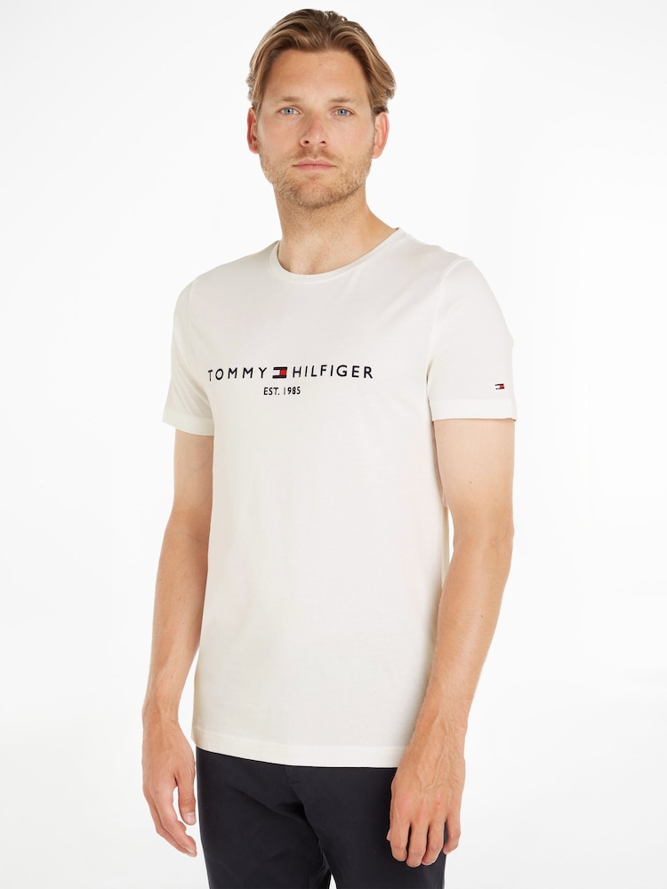 Tommy Hilfiger White Logo T-Shirt - Image 1 of 5