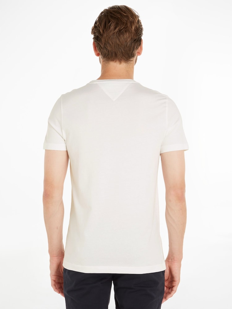 Tommy Hilfiger White Logo T-Shirt - Image 2 of 5
