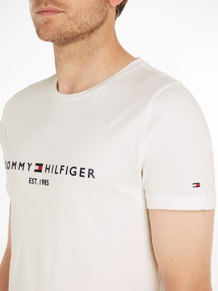 Tommy Hilfiger White Logo T-Shirt - Image 3 of 5