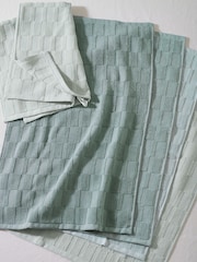 Set of 3 Sage Green Set of 5 Tea Towels - Image 2 of 3
