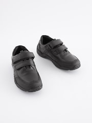 Noir - Chaussures en cuir à deux brides pour école - Image 1 de 7