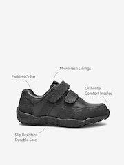 Noir - Chaussures en cuir à deux brides pour école - Image 7 de 7