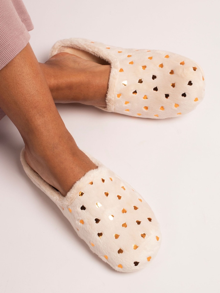 Lunar Cream Lunar Cerys Mule Slippers - Image 1 of 5