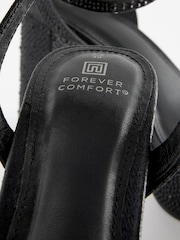 Black Forever Comfort® Bling Platform Sandals - Image 5 of 5