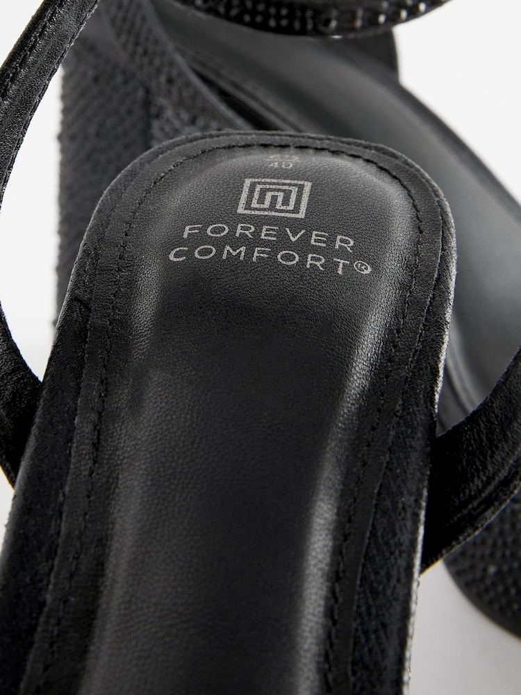 Black Forever Comfort® Bling Platform Sandals - Image 5 of 5 Black Forever Comfort® Bling Platform Sandals - Image 5 of 5