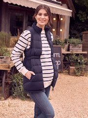 JoJo Maman Bébé Cream & Navy Blue Stripe Maternity & Nursing Sweatshirt - Image 5 of 5