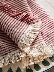Set of 4 Red stripe Napkins - Image 2 of 3