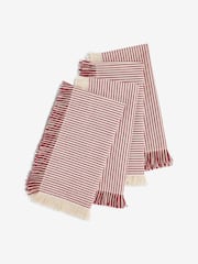 Set of 4 Red stripe Napkins - Image 3 of 3