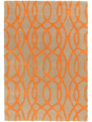 Asiatic Rugs Orange Matrix Geo Wool Rich Rug - Image 2 of 4