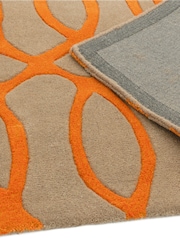 Asiatic Rugs Orange Matrix Geo Wool Rich Rug - Image 4 of 4