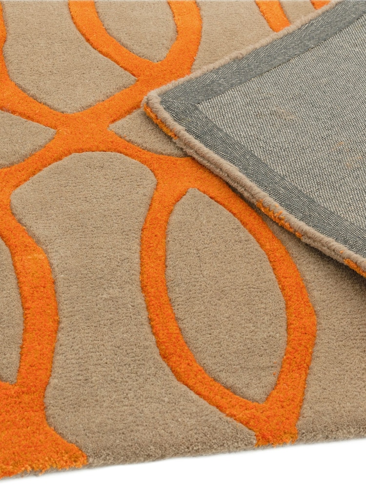 Asiatic Rugs Orange Matrix Geo Wool Rich Rug - Image 4 of 4