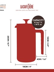 La Cafetiere Pink Pisa 8 Cup Cafetiere - Image 6 of 6