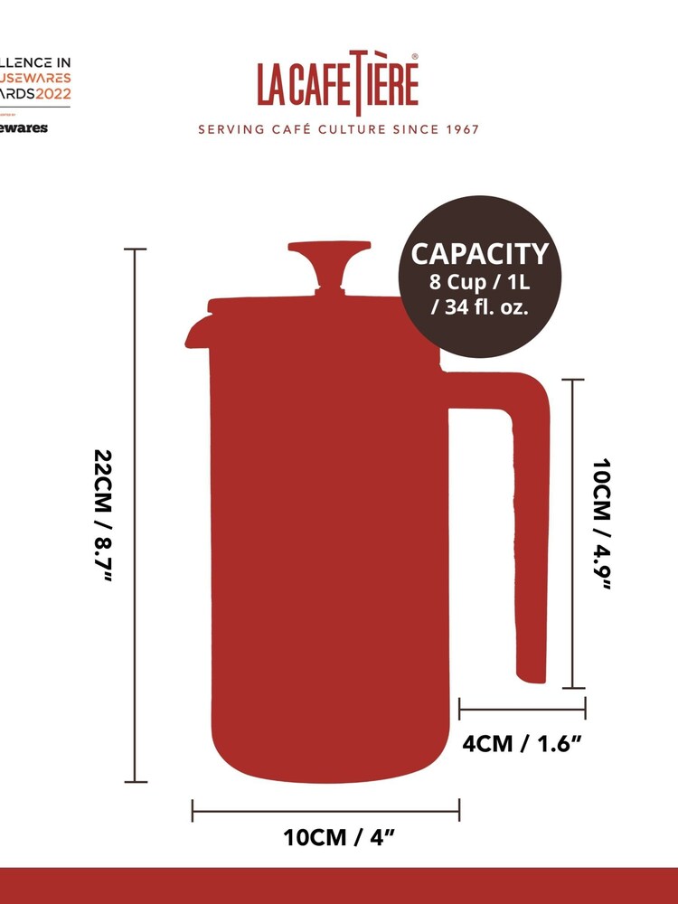 La Cafetiere Pink Pisa 8 Cup Cafetiere - Image 6 of 6
