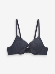 Navy/Pink/White Push Up Plunge Lace Bras 3 Pack - Image 2 of 5
