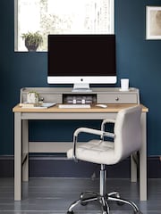 Dove Grey Malvern Oak Effect Storage Desk - Image 1 of 10
