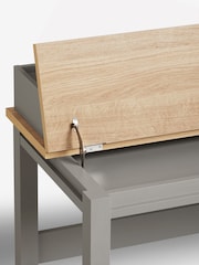 Dove Grey Malvern Oak Effect Storage Desk - Image 10 of 10