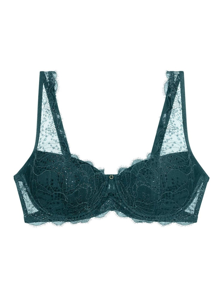 Triumph Teal Green Padded Amourette Sparkle Wired Bra - Image 5 of 5 Triumph Teal Green Padded Amourette Sparkle Wired Bra - Image 5 of 5