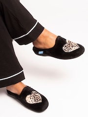 Lunar Black Buffy Mule Slippers - Image 1 of 5