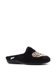 Lunar Black Buffy Mule Slippers - Image 2 of 5