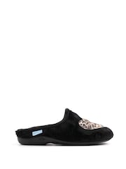 Lunar Black Buffy Mule Slippers - Image 3 of 5