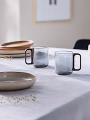 MADE.COM Set of 2 Smoke Declan Glass Mugs - Image 1 of 4