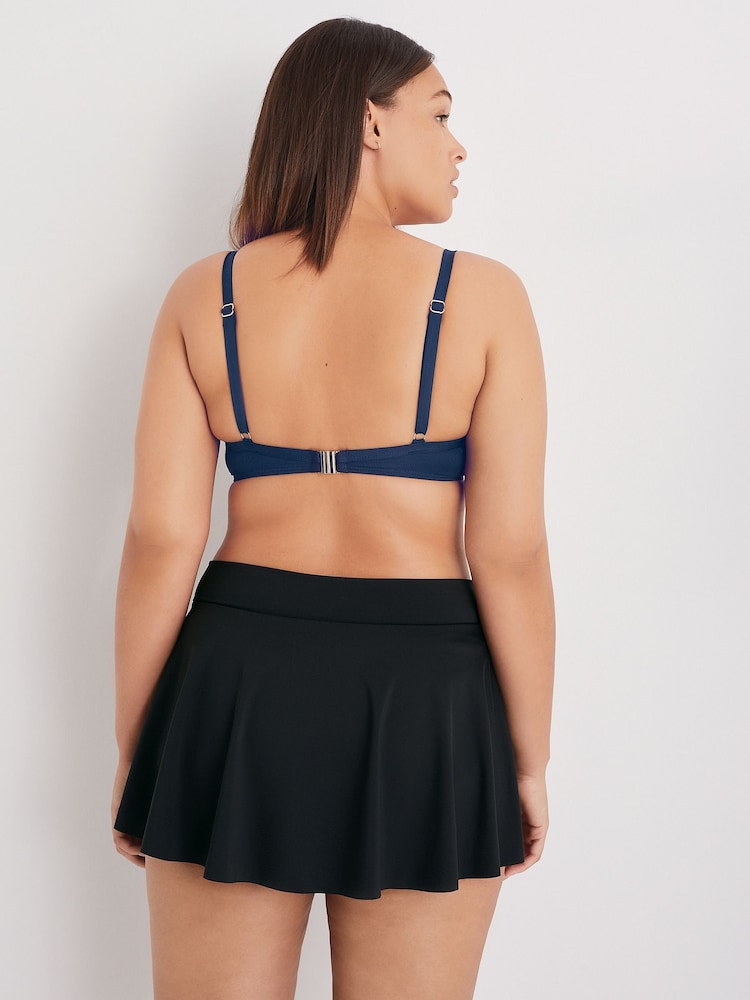 Black Swim Skirt Bikini Bottoms - Image 2 of 3