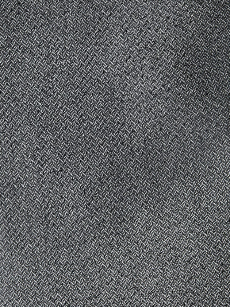 Grey Slim Trimmed Herringbone Textured Trousers - Image 8 of 8