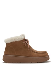 FitFlop Brown Gen-Ff Suede Shearling Lace Up Boots - Image 4 of 7