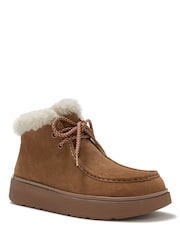 FitFlop Brown Gen-Ff Suede Shearling Lace Up Boots - Image 5 of 7