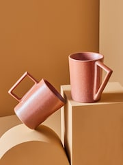 MADE.COM Set of 2 Terracotta Hazel Mugs - Image 2 of 3